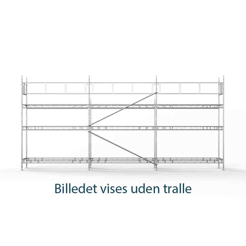 Murerstillads 4x9m. komposit-tralle