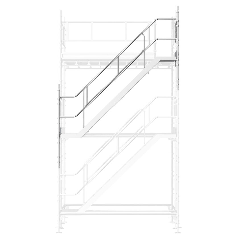 Universal-stillads trappe øvre 3x2m stål