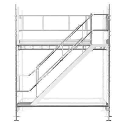 Universal-stillads trappe bund 3x2,5m stål