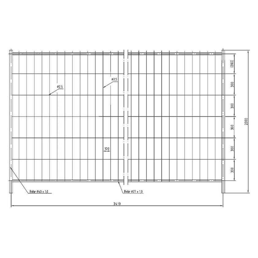 Byggepladshegn Light 3,5x2,0m
