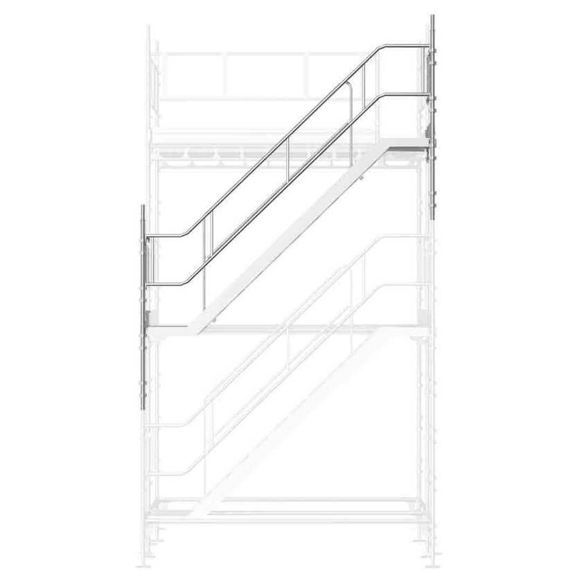 Universal-stillads trappe øvre 3x2m stål