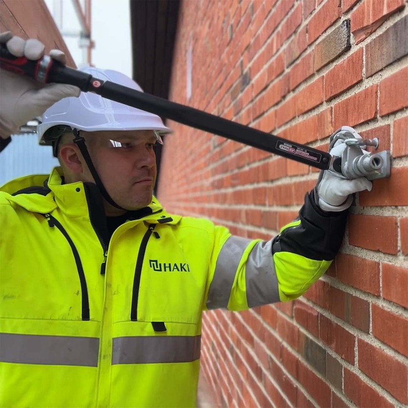 Testværktøj til vægforankring