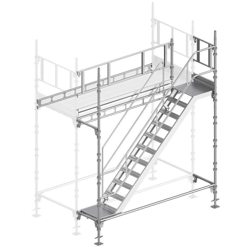 Universal-stillads trappe bund 3x2,5m stål