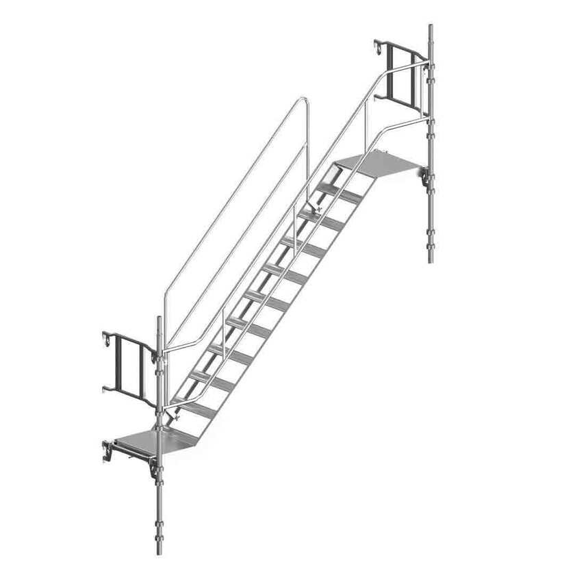 Murerstillads-trappe højde 3x2m stål
