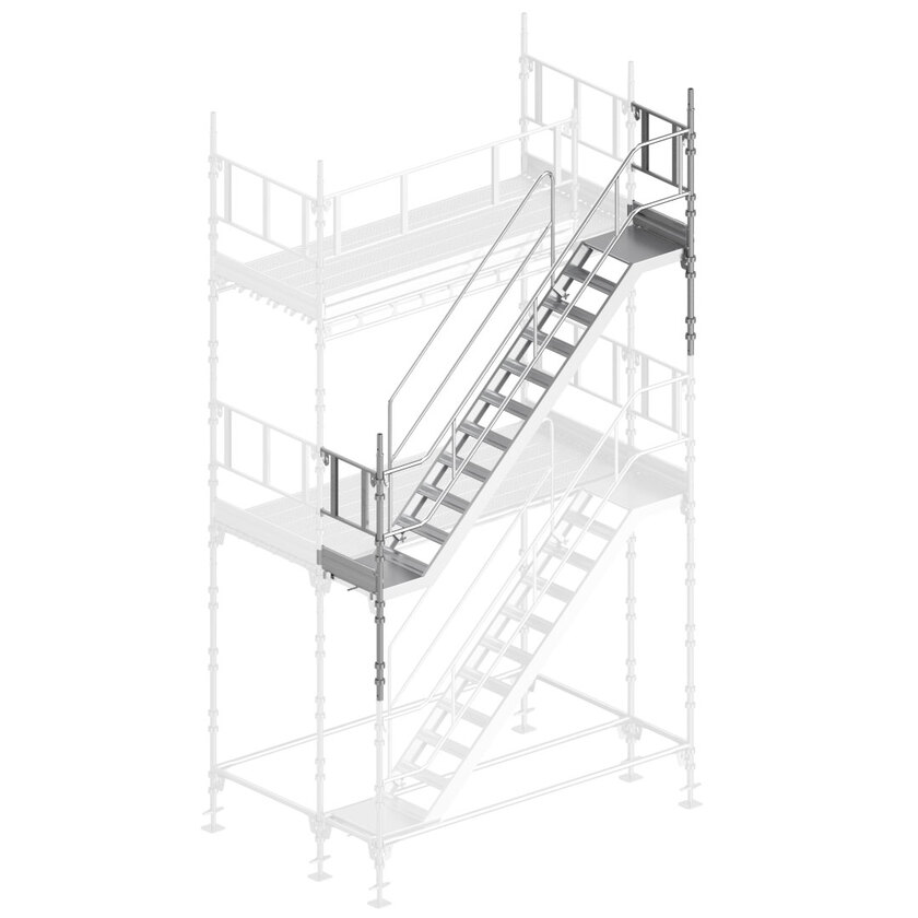 Universal-stillads trappe øvre 3x2m stål